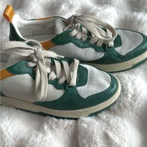 Steve Madden Green, White and Gold Sneakers
